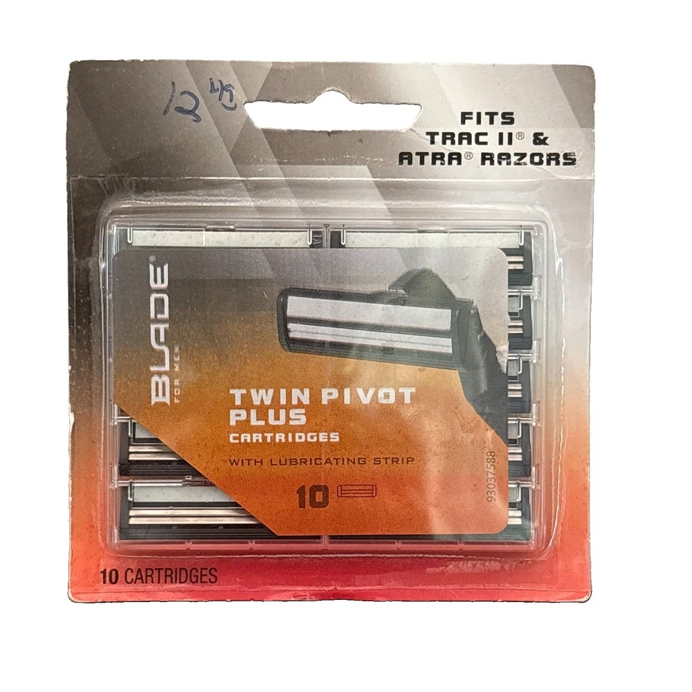 10 Twin Pivot Plus Razor Cartridges Fits Trac II Atra NEW Sealed.